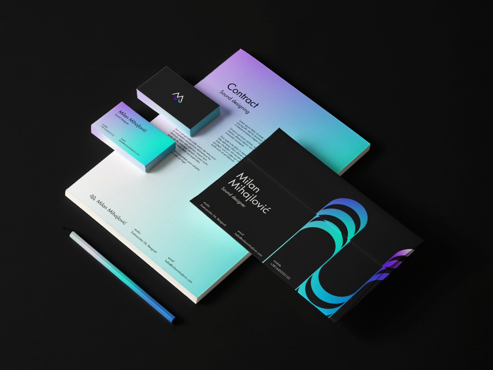Sound Design Stationary by Thunder Studio on Dribbble