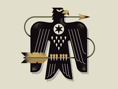 Thunderbird animal arrow bird black eagle illustration nature star texture vector