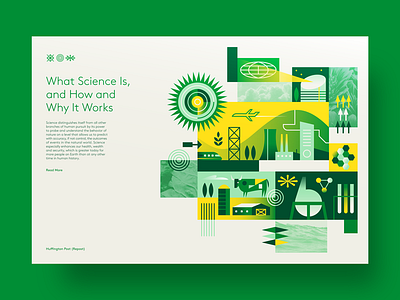 Science branding design eco editorial flat graphic green icon iconography illustration layout modern nature simple tech texture ux vector web website
