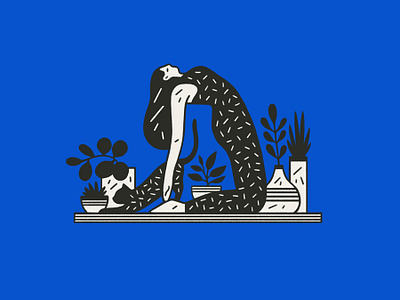 Yoga Graphic cat design figure flat graphic illustration logo nature plants simple yoga