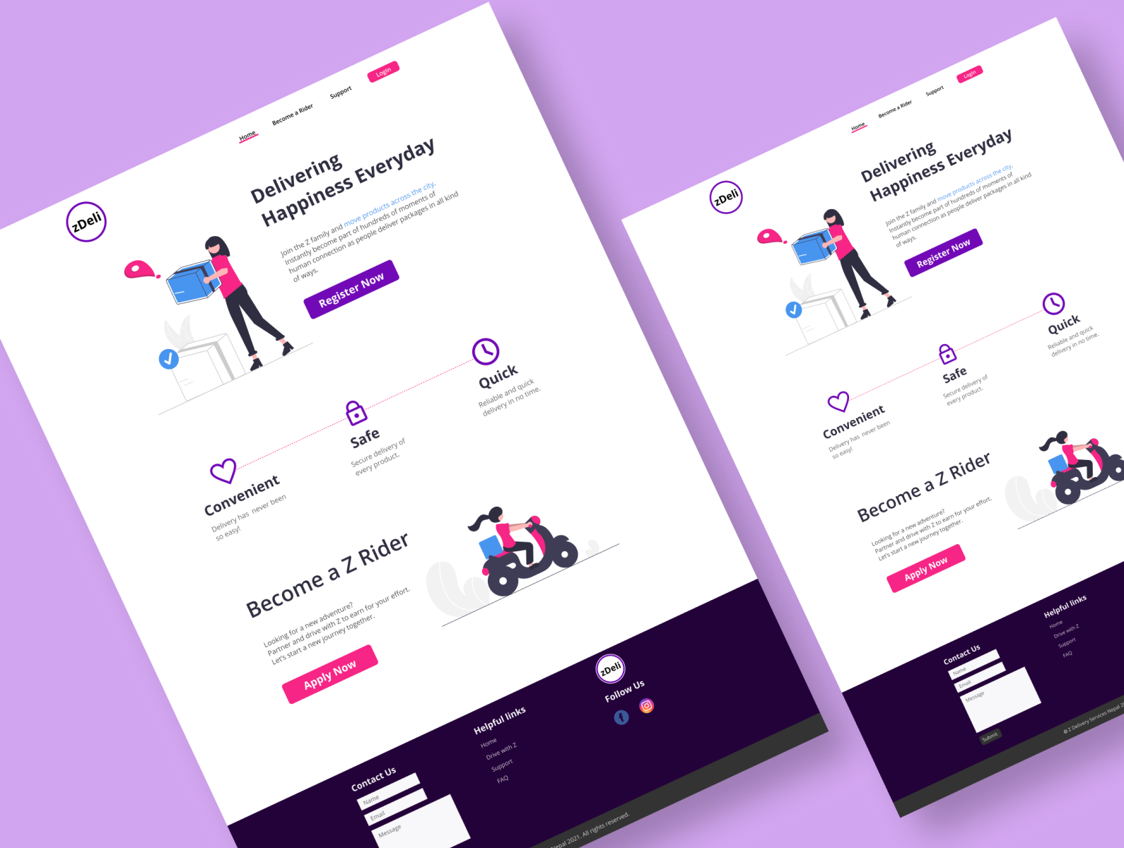 delivery-service-website-by-biva-on-dribbble