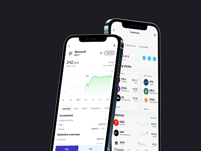 Deutsche Bank - iOS Stocks and trading dashboard bank banking dashboard invest ios krsdesign mobile mobile ui stocks trading ui uidesign ux wallet