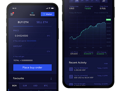 Crypto Exchange Mobile Responsive adobe xd bitcoin blockchain blue chatbot crypto exchange invision krsdesign mobile ui ux