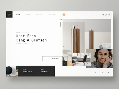 Landing Page for Bang&Olufsen adobe xd bang flat header invision krsdesign minimal ui ux wordpress