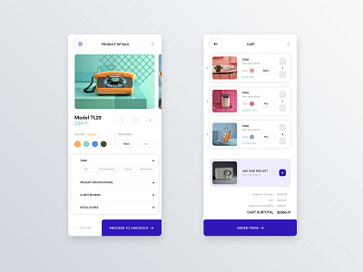 Mobile product card and checkout 📲 adobe xd checkout design digital interface krs krsdesign mobile app design product ui uidesign user center design ux