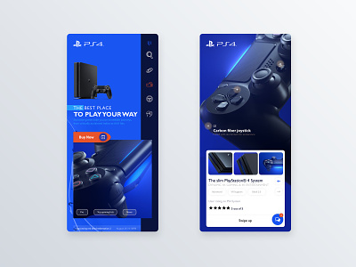 PS4™ Pro app adobe xd app app concept blue design digital interface invision krs krsdesign mo mobile app ui uidesign user center design ux