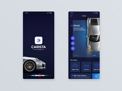 🚘 Carista app OBD2 adapters 2 adobe xd blue car app dashboard digital interface invision krs krsdesign mobile mobile app porsche ui uidesign user center design ux