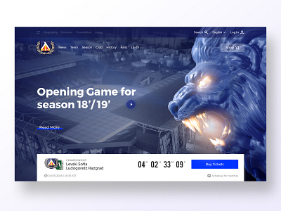 ️⚽ Levski Hero Section blue branding design digital football header interface invision krs krsdesign levski sport sport branding typography ui uidesign user center design ux vector web