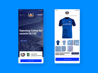 Levski Sofia mobile view adobe xd digital football football app krs krsdesign levski levski sofia mobile mobile app design mobile design mobile ui responsive sport sports design ui uidesign ux