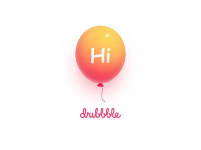 Hi,dribbble balloon first shot hi