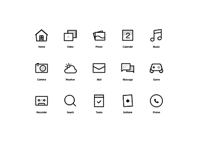 15 Sketchy Line Icons black icon line icon mobile simple