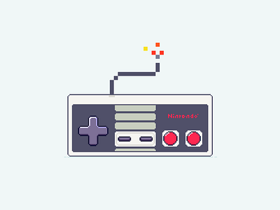 Gaming,peace~ fc game hand shank illustration nintendo pixel pixel art