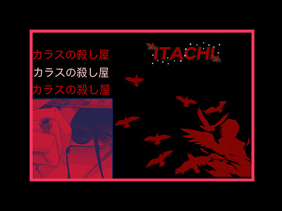 Itachi crow visual animation anime anime art app branding design flat graphic design logo manga ui visual