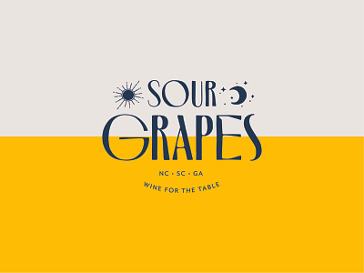 Sour Grapes Brand Identity art deco day deco honey jass loggia luxury monogram moon mustard night sun sunlight typography wine wine branding winery yellow