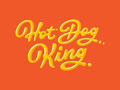 Custom typography for Hot Dog King in Mustard