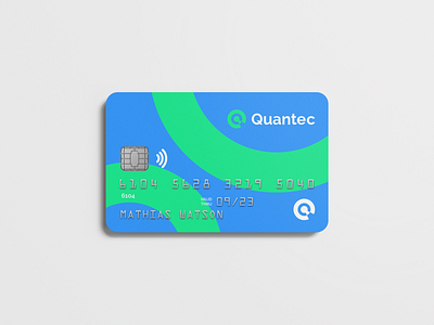 Quantec | Payment Card 💳 bank branding card credit card design fintech illustration logo logo design mo mockup product vector