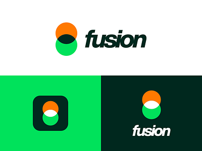 fusion | Logo design app brand branding circle combination mark design icon iconography illustration lockup logo logo design logo mark mark minimal photoshop shape simple typography vector
