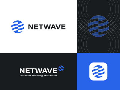 Netwave | Branding brand branding design idustry illustration logo logo design logo mark mark photoshop typography vector