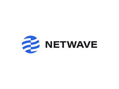 Netwave | Combination mark brand branding combination mark design idustry it logo logo design logo design branding logo mark mark network photoshop wave