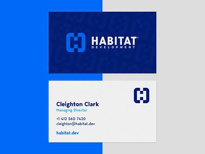 Habitat Development | Business Card art brand branding combination mark design illustration lockup logo design logo mark mark photoshop seal typography vector visual identity