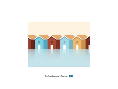 Smögenbryggan art cityscape house illustration illustration art illustrations illustrator landscape photoshop sea seaside shore sverige sweden vector