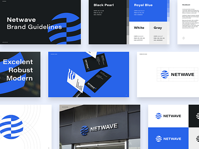 Netwave | Brand Guidelines brand brand book brand guidelines branding branding design design guidelines logo logo design logo mark mark photoshop styleguide typography vector visual identity