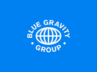Blue Gravity Group | Logo Seal agency blue brand branding circle consulting logo design global globe illustration lockup logo logo design logo mark mark photoshop seal stamp vector visual identity