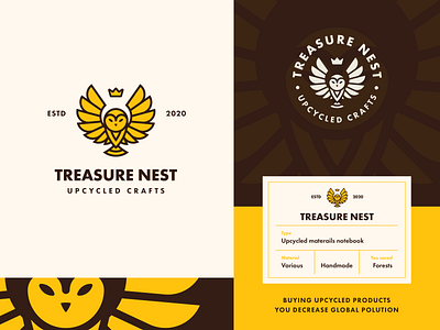Treasure Nest | Label art brand branding combination mark design illustration lockup logo design logo mark mark photoshop seal typography vector visual identity