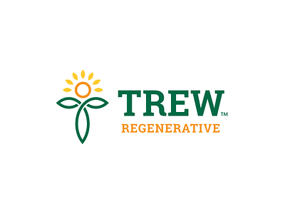 TREW Regenerative | Logo Mark agro brand branding design flower graphic design illustration logo logo design mark nature photoshop ui ux vector