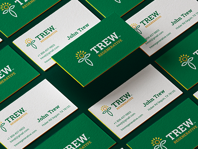 TREW Regenerative | Business card branding business card design flower graphic design illustration logo logo design mark nature photoshop plant ui ux vector