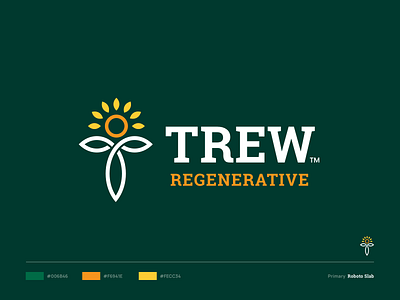TREW Regenerative | Combination mark brand branding combination mark design graphic design icon illustration lockup logo logo design mark photoshop ui ux vector