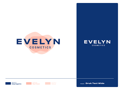 Evelyn Cosmetics | Lockup brand branding combination mark design graphic design illustration illustrator lockup logo logo design logotype mark ui ux vector