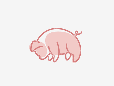Butcher shop | Pig Illustration art branding butcher design food illustration logo logo design mark meat photoshop pig shop store swine vector