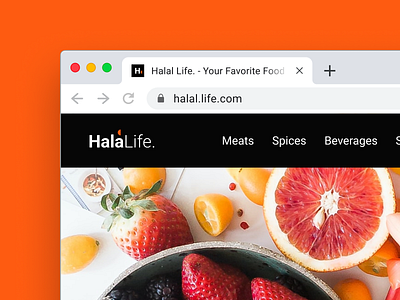 Hala Life | Web logo & Favicon brand branding delivery design designer food halal illustration life logo logo design logo mark mark photoshop search vector visual identity