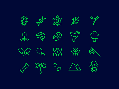 🌿 Biology Icon Set