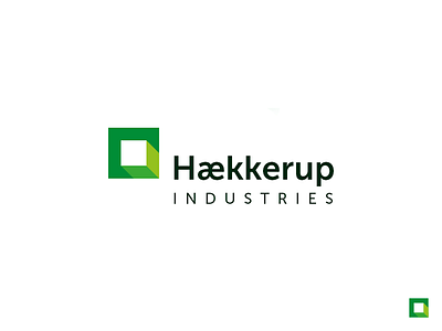 Hækkerup Industries | Logo corporate green idustry isometric logo logo design mark material perspective photoshop square