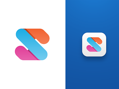 Stratos | Logo app axchange corporate gradient idustry logo logo design mark master material mobile photoshop