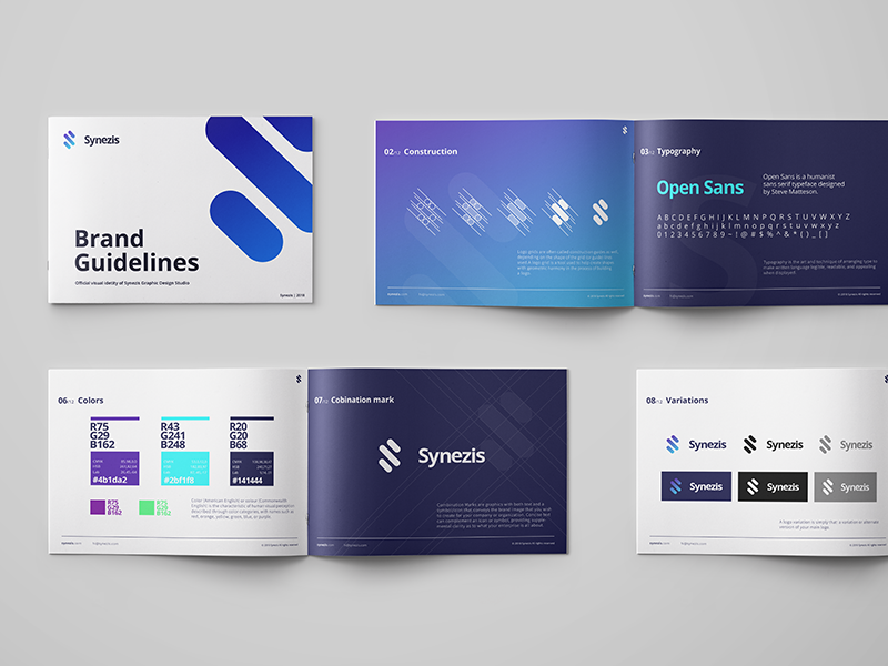 Download Brand Guidelines | Synezis by Synezis on Dribbble