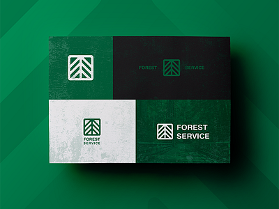 🌲 Forest Service | Promo poster 🌲 forest green logo mark pine service symbol visual identity woods