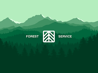 🌲 Forest Service | Vector landscape wallpaper 🌲