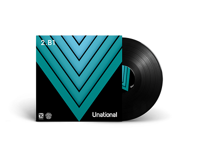 💽 Unational - 2.B1 💽 album album art art cover cover art design gradient idustry logo design manipulation music music art package photoshop produce