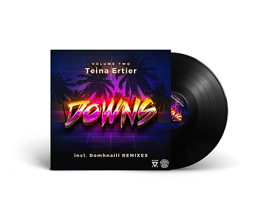 💽 Tiena Ertier - Downs 💽 album album art art cover cover art design gradient idustry logo design manipulation music music art package photoshop produce