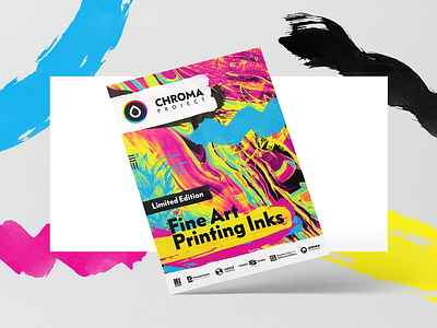 🎨 CHROMA Project | Promo Poster 🎨 brush chroma cmyk color colors ink instagram marble marketing photoshop poster print printing promo stroke