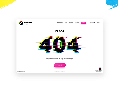 🎨 Daily UI | 404  Error Page | CHROMA Project 🎨