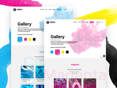 🎨 CHROMA Project | Web Gallery 🎨 adobe design graphic deisgn homepage photoshop ui user experience user inteface ux web web design