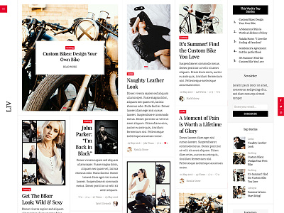 Liv - A Newspaper Inspired WordPress Theme blog instagram newspaper theme wordpress