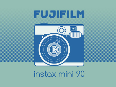 Fujifilm Instax mini 90 design fujifilm illustration instant camera instax mini 90 retro