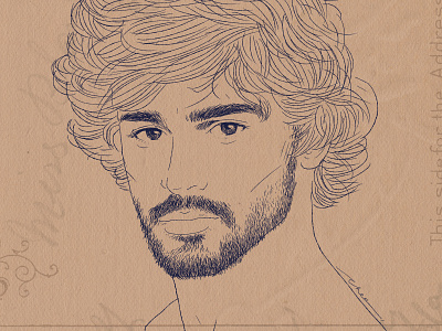 Marlon Teixeira Portrait Ink Drawing