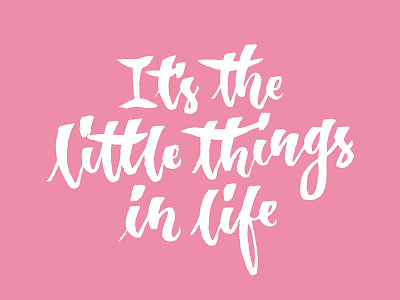 It's the little things in life brush lettering brush pen design hand lettering life little things modern calligraphy quote small moments text type typography