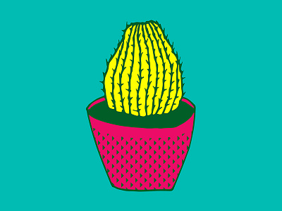 Cactus 05 cactus decor doodle drawing illustration nature plant pop art succulent